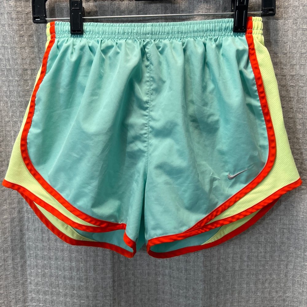 Nike Dri-fit shorts size small women’s Aqua with built in liner track shorts